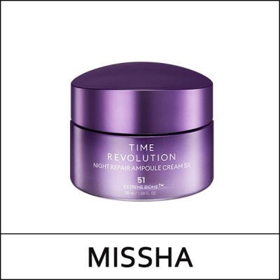 [MISSHA] ★ Sale 53% ★ (hp) Time Revolution Night Repair Ampoule Cream 5X 50ml / Box 60 / (bo) 71(451) / 91(7R)465 / 44,000 won(7)