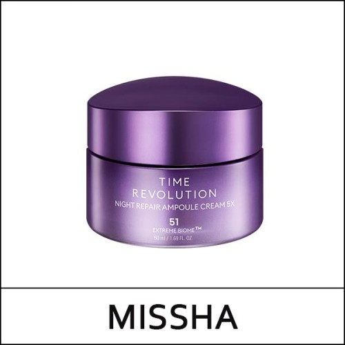 [MISSHA] ★ Sale 53% ★ (hp) Time Revolution Night Repair Ampoule Cream 5X 50ml / Box 60 / (bo) 71(451) / 91(7R)465 / 44,000 won(7)