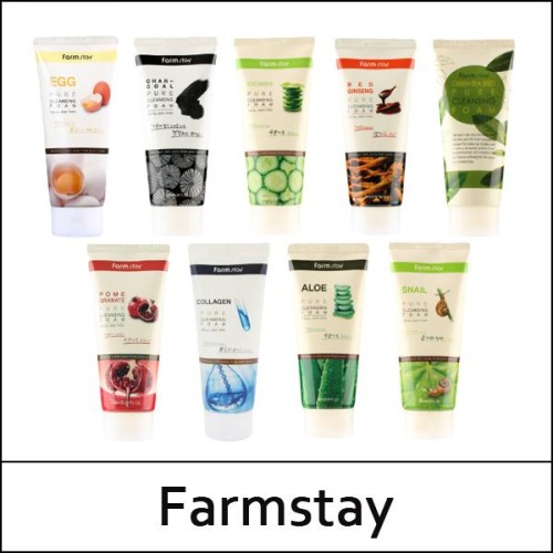 [Farmstay] (b) Pure Cleansing Foam 180ml / #Pomegranate / EXP 2026.06 / (a) 32/52 / 72/1299(6) / 1,000 won(R)