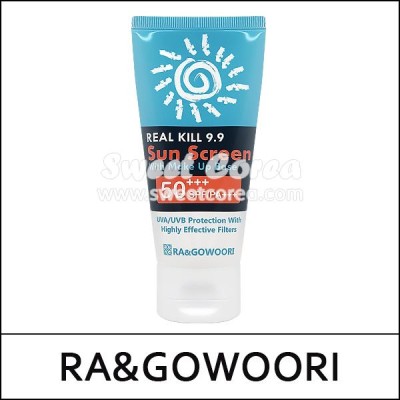[RA&GOWOORI] (b) Real Kill 9.9 Sun Screen with Make Up Base 80ml / EXP 2025.12 / Box 100 / 3299(12) / 1,000 won(R)