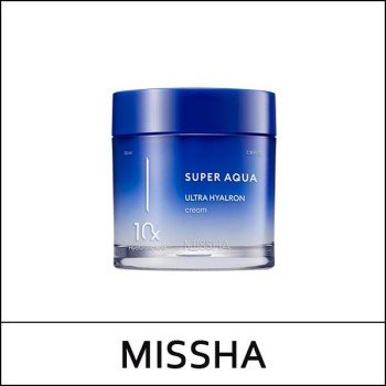 [MISSHA] ★ Sale 53% ★ (hp) Super Aqua Ultra Hyalron Cream 70ml / Box 60/108 / (cu) 211 / 2150(6) / 28,000 won()