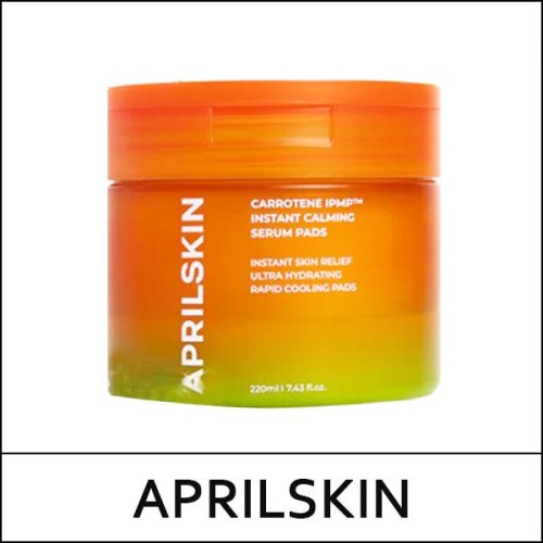 [April Skin] (bo) Carrotene IPMP Instant Calming Serum Pads 80ea(220ml) / 블래미쉬 카밍 팩 패드 / EXP 2026.05 / 512(591)99(5) / 10,000 won(R)