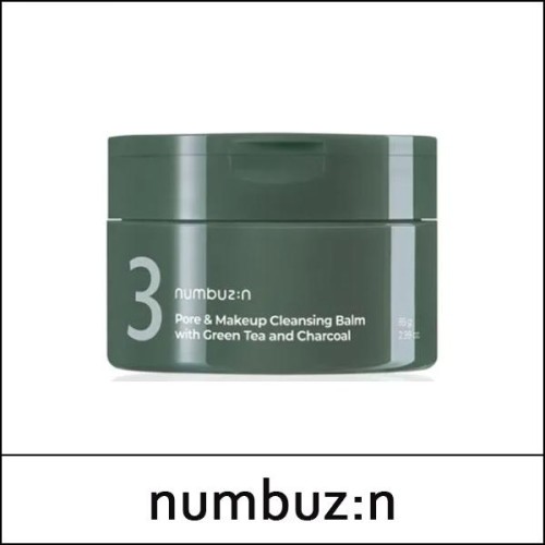 [numbuzin] ★ Sale 47% ★ (bo) No.3 Skin Softening Mask Cleansing Balm 85g / 녹차숯 모공말끔 클렌징팩밤 / Box 90 / 2150(9R)53 / 24,000 won(9)