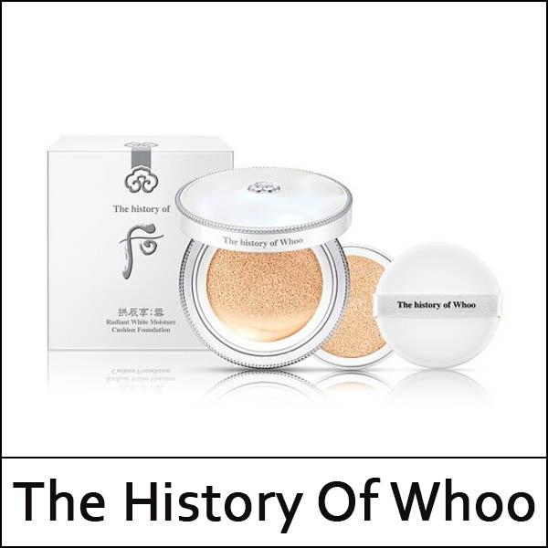 [The History Of Whoo] ★ Sale 60% ★ (sg) Gongjinhyang Seol Radiant White Moisture Cushion Foundation 13g(+Refill 13g*2ea) / # 21 / 수분광 쿠션 / 82(452)/642(422)(4R)395 / 77,000 won(4)