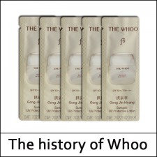 [The History Of Whoo] (sg) Gongjinhyang Jin Hae Yoon Sunquid UV Protective Lotion 1ml*120ea(Total 120ml) / 공진향 진해윤 선퀴드 / 671(61)15(7) / 20,300 won(R)